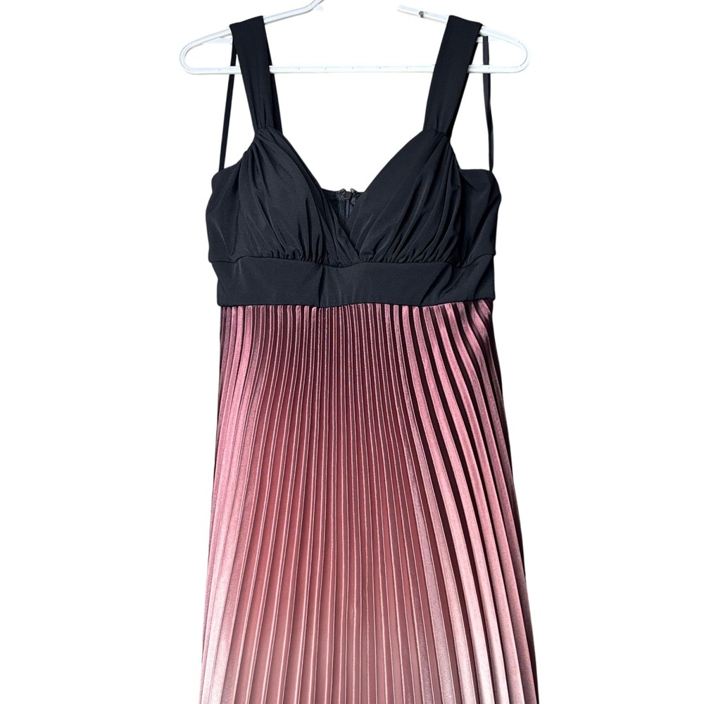 Betsy & Adam Women's size 10 Pleated Maxi Dess Special Occasion Gown Ombre NEW - Picture 4 of 13